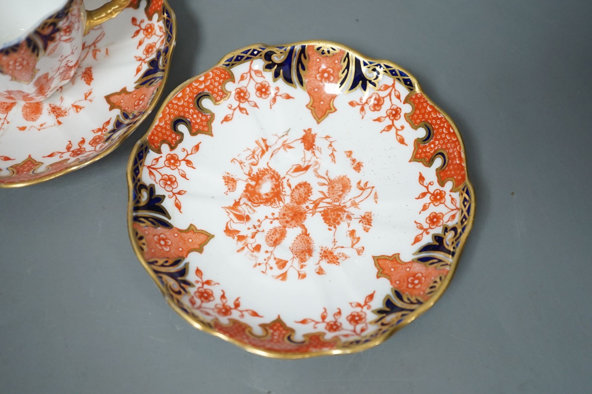 Eleven Royal Crown Derby porcelain Imari pattern 2712 coffee cups and twelve saucers